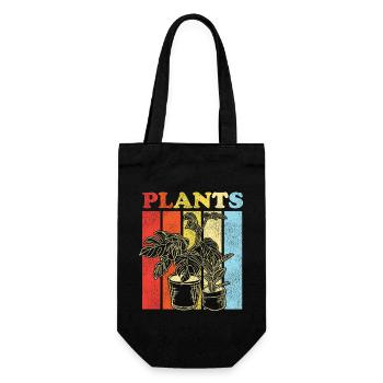 Amoureux des plantes jardinage rétro - Sac à bouteille - noir - Devant