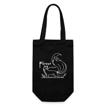 Trickster de la forêt renard illustration graphique - Sac à bouteille - noir - Devant