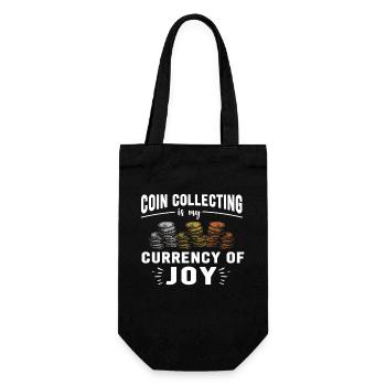 Numismatics Coin Collector Art - Gift Bag for Bottles - black - Front