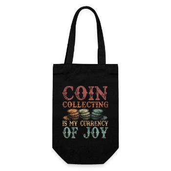 Numismatics Coin Collector Art - Gift Bag for Bottles - black - Front