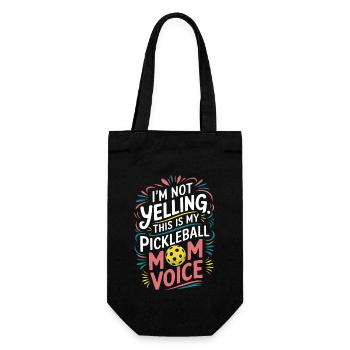 Pickleball Saying Mom Funny Pickleball Gift - Gift Bag for Bottles - black - Front