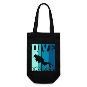 Dive Scuba Diving Funny Scuba Diver - Gift Bag for Bottles - black - Front