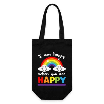 Heureux1 - Sac à bouteille - noir - Devant