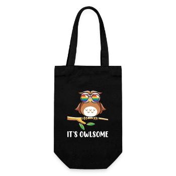 Owl Animal Lover Owls - Gift Bag for Bottles - black - Front