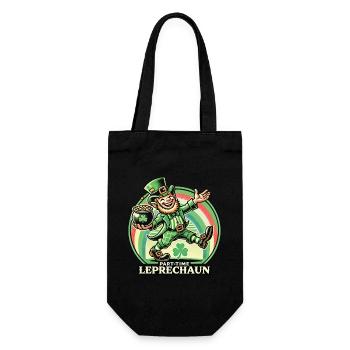 Part-time Leprechaun St. Patrick's Day Fun - Gift Bag for Bottles - black - Front