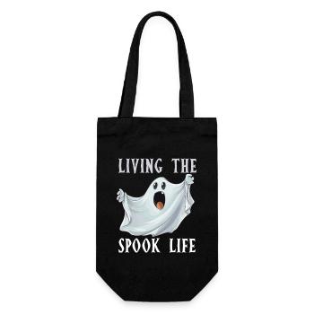 Living The Spook Life Ghost Bait - Gift Bag for Bottles - black - Front