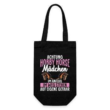 Hobby Horsing Hobby Horse Horse Horse Riding - Gift Bag for Bottles - black - Front