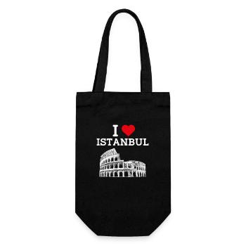 I Love Istanbul Cool Turkey Lover Europe Colosseum - Gift Bag for Bottles - black - Front