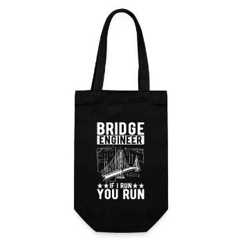 Bridge Engineer Bridge Construction - Gift Bag for Bottles - black - Front