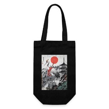 Samurai - Geschenkbeutel für Flaschen - Schwarz - Vorne