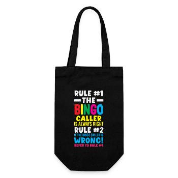 Bingo Ansager Hat Immer Recht Design - Geschenkbeutel für Flaschen - Schwarz - Vorne