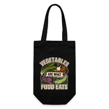 Vegetables Are What Food Eats 11 - Geschenkbeutel für Flaschen - Schwarz - Vorne