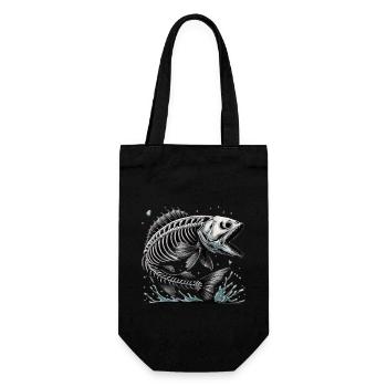 Poisson osseux maléfique des profondeurs - Sac à bouteille - noir - Devant