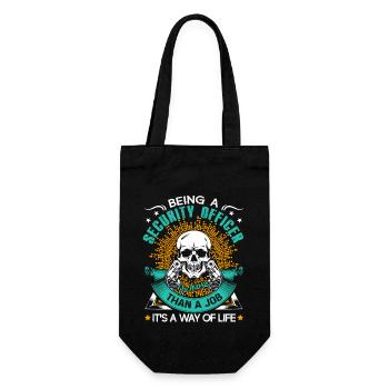 Security Officer Being A Security Officer - Gift Bag for Bottles - black - Front