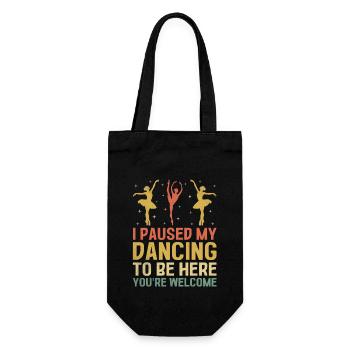 I Paused My Pole Dancing To Be Here You're Welcome - Gift Bag for Bottles - black - Front