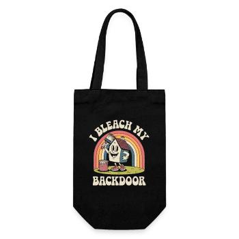 I Bleach My Backdoor Anal Bleaching Anus - Gift Bag for Bottles - black - Front