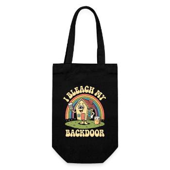I Bleach My Backdoor Anal Bleaching Anus - Gift Bag for Bottles - black - Front