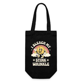 I Bleach My Stink Wrinkle, Funny Anal Bleaching - Gift Bag for Bottles - black - Front