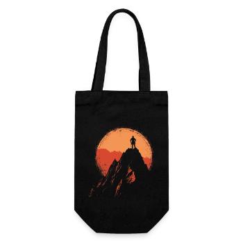Bouldering: Mountaineering in the Alps near Sonnenau - Gift Bag for Bottles - black - Front