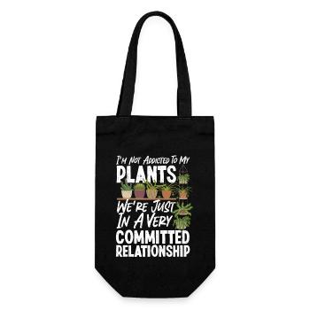 Plant Lover Gardening I'm Not - Geschenkbeutel für Flaschen - Schwarz - Vorne
