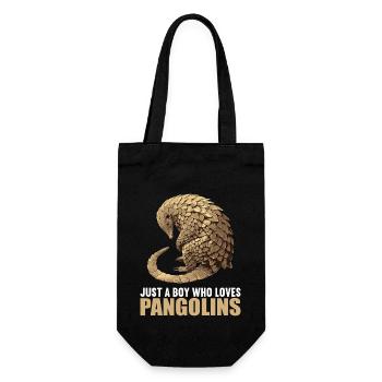 Schuppentiere Pangolin Schuppentier - Geschenkbeutel für Flaschen - Schwarz - Vorne
