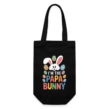 Lustiges Osterhasen Papa Ostern Design - Geschenkbeutel für Flaschen - Schwarz - Vorne