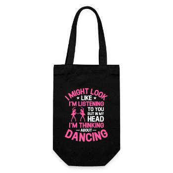 I Might Look Like I'm Listening But In My Head - Gift Bag for Bottles - black - Front