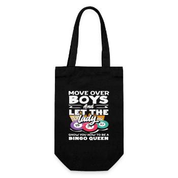 Show how a bingo queen plays - Gift Bag for Bottles - black - Front