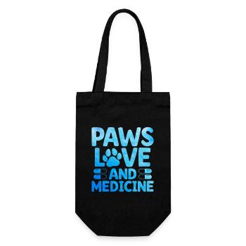 Paws Love And Medicine Vertérinaire Amoureux des animaux - Sac à bouteille - noir - Devant