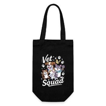Vet Squad Verterinarian Animal Lover - Gift Bag for Bottles - black - Front