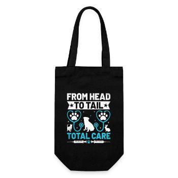 From Head To Tail Total Care Verterinarian Animal - Gift Bag for Bottles - black - Front