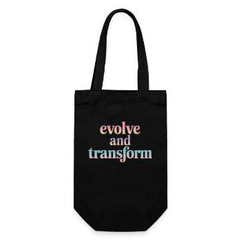 Evolve And Transform Inspiring Spirituality - Gift Bag for Bottles - black - Front