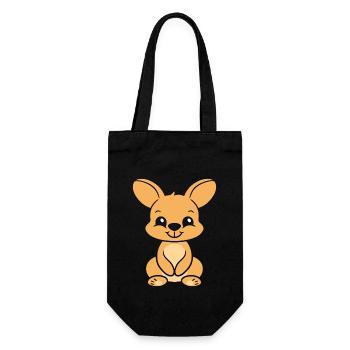 Wallaby - Geschenkbeutel für Flaschen - Schwarz - Vorne