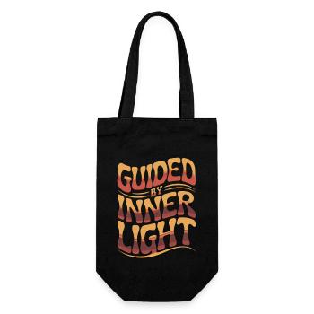 Guided by the inner light inspiring - Gift Bag for Bottles - black - Front
