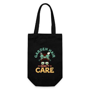 Garden Hair Don't Care Gardening Botanical - Geschenkbeutel für Flaschen - Schwarz - Vorne