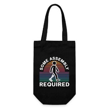 Some Assembly Required Funny Amputee Humor - Gift Bag for Bottles - black - Front