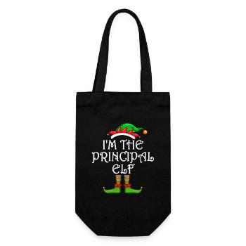 I'm The Principal Elf Shirt Matching Family - Geschenkbeutel für Flaschen - Schwarz - Vorne