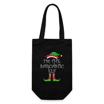 Je suis le Sarcastic Elf Chemise Assortie Famille - Sac à bouteille - noir - Devant