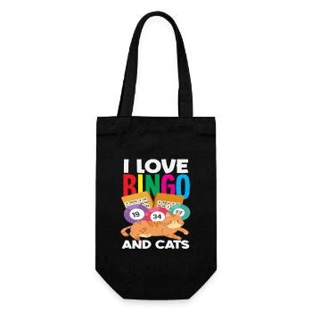 J’adore le bingo et les chats - Sac à bouteille - noir - Devant
