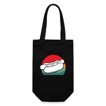 Amateurs de hot-dogs dans un style vintage - Sac à bouteille - noir - Devant