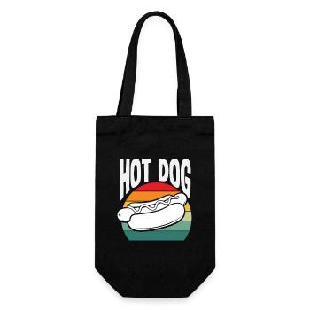 Amateur de hot-dogs style rétro - Sac à bouteille - noir - Devant