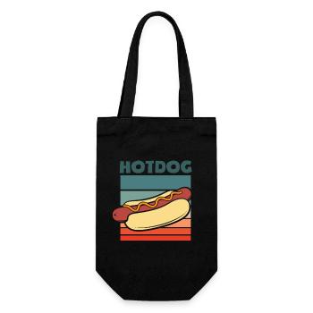 Hot Dog Lover Retro Design - Gift Bag for Bottles - black - Front
