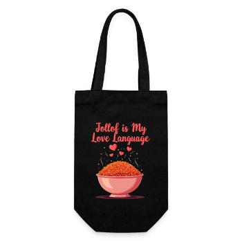 Jollof Rice West African Cuisine Nigerian - Gift Bag for Bottles - black - Front
