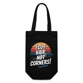Je coupe les cheveux, pas les coins ! - Sac à bouteille - noir - Devant