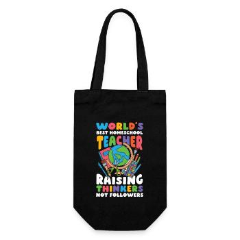 Best Homeschool Teachers Don't Educate Thinkers - Gift Bag for Bottles - black - Front