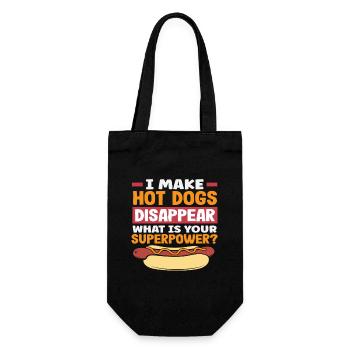 Les amateurs de hot-dogs font disparaître les hot-dogs - Sac à bouteille - noir - Devant