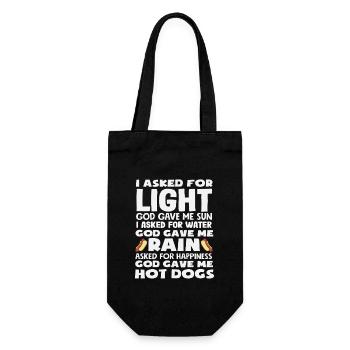Hot Dog Lover Saying God Gave Me - Gift Bag for Bottles - black - Front