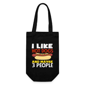Amateur de hot-dogs J’aime les hot-dogs et peut-être - Sac à bouteille - noir - Devant