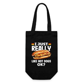 J’aime vraiment les hot-dogs - Hot Dog Lovers - Sac à bouteille - noir - Devant