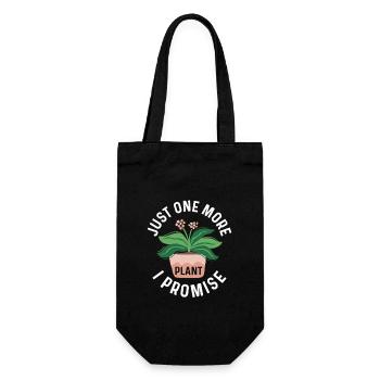 Just One More Plant I Promise Botanical Gardening - Geschenkbeutel für Flaschen - Schwarz - Vorne